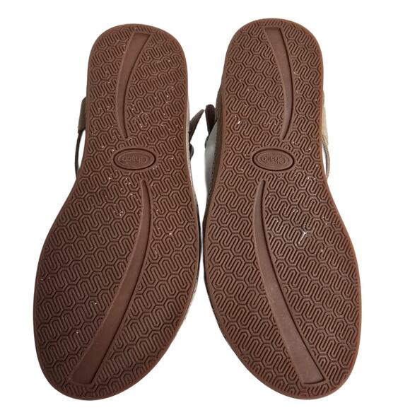 Chaco Women’s Wayfarer Size 7 Tan Suede Leather Sandals Criss Cross Strap Buckle - Picture 8 of 10